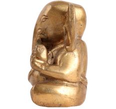 Brass Sri Ganesha IdolÂ Sitting Blessing Pose