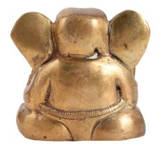 Brass Sri Ganesha IdolÂ Sitting Blessing Pose