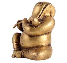 Brass Murli Ganesha Statue