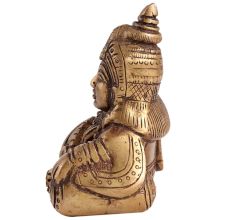 Brass Lord Kuber Sitting Statue