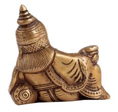 Brass Lord Kuber Sitting Statue