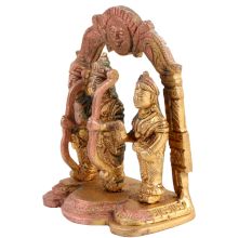 Brass Ram Darbar Statue Ram Sita Lakshman Hanuman ji Idol