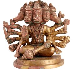 Brass Panchmukh Hanumanji Or Bajrangbali Idol