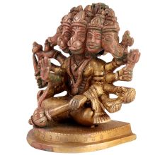 Brass Panchmukh Hanumanji Or Bajrangbali Idol