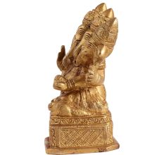 Brass Panchmukhi Ganesha Statue