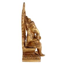 Brass Ganesha Vinayak Statue With Prabhavalli