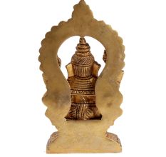 Brass Ganesha Vinayak Statue With Prabhavalli