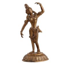 Brass Standing Goddess statue From Nepal