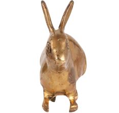 Brass Rabbit Figurine In Golden Finish