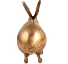 Brass Rabbit Figurine In Golden Finish