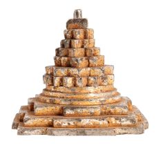 Three Dimensional Brass Meru Chakra Or Sri Yantra