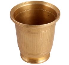 Designer Glass Tumbler in Brass