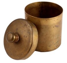Vintage Brass Canister With Lid