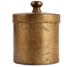 Vintage Brass Canister With Lid