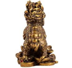 Golden LOL-FUN Feng Shui Lion Made Of Fish Bone