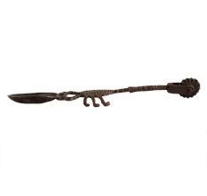 Old Brass Spoon with Scorpion And Cutter At End