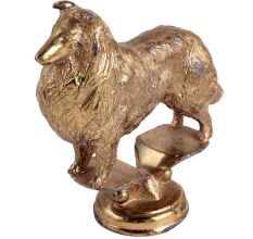 Handmade Brass Collie Dog Figurine