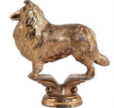 Handmade Brass Collie Dog Figurine