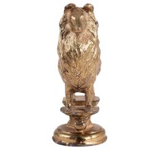 Handmade Brass Collie Dog Figurine
