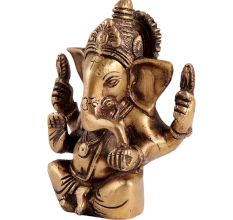 Brass Ganesha Idol With Big Ears