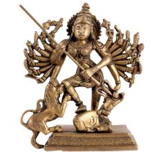 Brass Durga Mata Mahishasura Mardini Idol