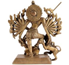 Brass Durga Mata Mahishasura Mardini Idol