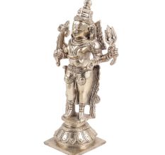 Brass Goddess Mariamman Statue Nickel Finish