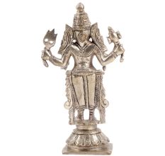 Brass Goddess Mariamman Statue Nickel Finish