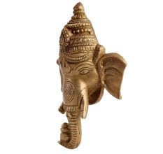 Brass Lord Ganesha Wall Hanging Mask