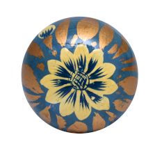 Hand Made Golden Floral Petals Indian Kashmiri Cabinet Knobs