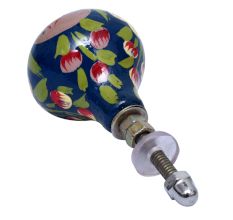 Hand Pinted Floral Indian Kashmiri Cabinet Knobs