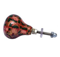 Hand Pinted Flower Indian Kashmiri Cabinet Knobs