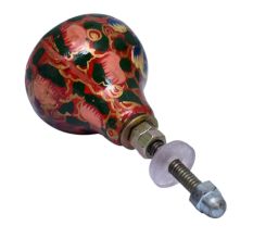 Hand Pinted Flower Indian Kashmiri Cabinet Knobs