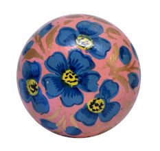 Hand Pinted Water Lily Indian Kashmiri Cabinet Knobs