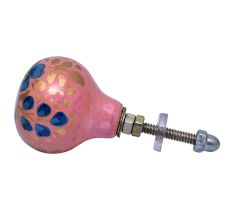 Hand Pinted Water Lily Indian Kashmiri Cabinet Knobs