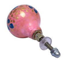 Hand Pinted Water Lily Indian Kashmiri Cabinet Knobs