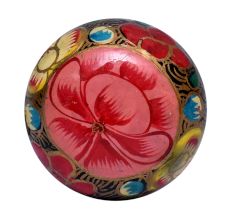 Pink Flower Hand Pinted Indian Kashmiri Cabinet Knobs