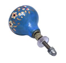 Slate Blue Floral Hand Pinded Indian Kashmiri Cabinet Knobs