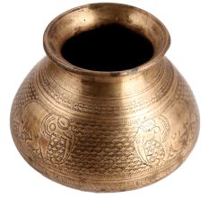 Brass Ritual Water Pot With A Flat Base