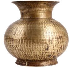 Antique Brass Hammered Pot