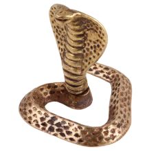 Golden Brass Sheshnag Figurine