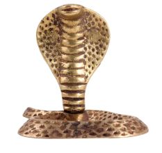 Golden Brass Sheshnag Figurine