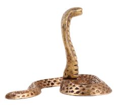 Golden Brass Sheshnag Figurine