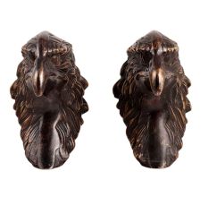 Brass Eagle Head Book End In pair