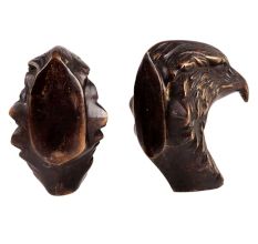 Brass Eagle Head Book End In pair