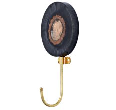 Round Resin And Wood Single Wall Hook
