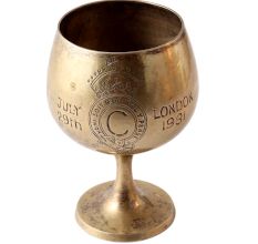 Brass LONDON 1981 Goblet Chalice Wine Cup