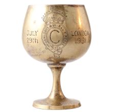 Brass LONDON 1981 Goblet Chalice Wine Cup