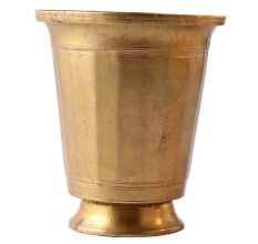 Old Brass Tumbler Glass With Round Base