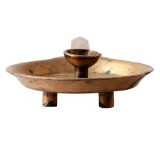 Brass Puja Diya Stand With Handle